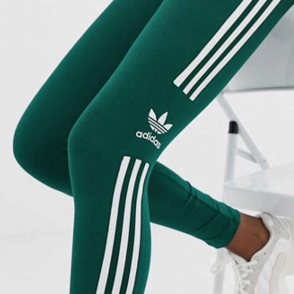 NWT Adidas Original Three Stripe Logo Leggings XS - Picture 2 of 8